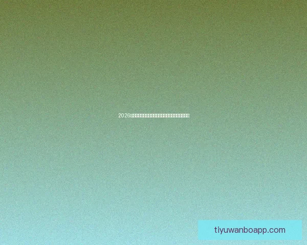 2026年世界杯赛程全览与焦点对决时间安排深度解析指南